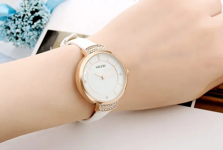 High Quality luxury Brand Leather Strap Watches Women fashion rhinestone Dress Watch Relogio Waterproof Ladies Watch Gift Clock