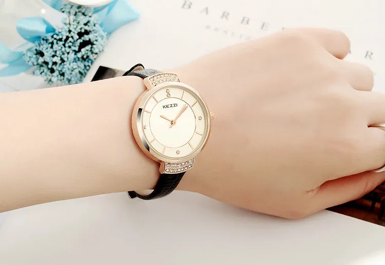 High Quality luxury Brand Leather Strap Watches Women fashion rhinestone Dress Watch Relogio Waterproof Ladies Watch Gift Clock