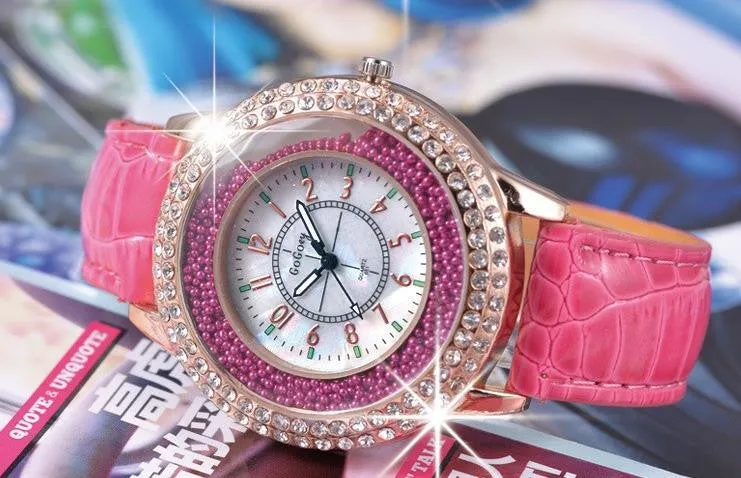 Hot Luxury Brand Diamond Orologio Donna Fashion Rhinestone Watch Women Casual Leather Clock Female Quartz Ladies Wristwatch