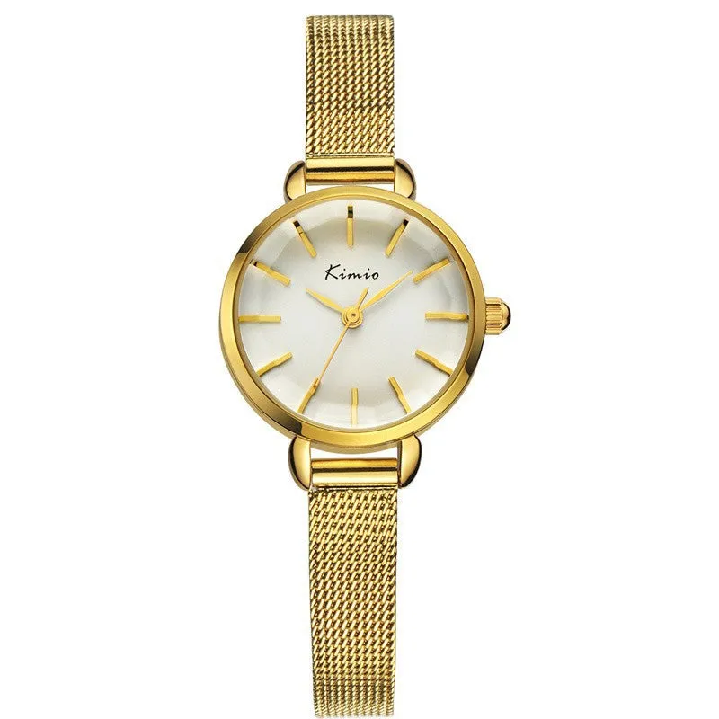 KIMIO New Women Watch Fashion Casual Analog Display Quartz Watch Luxury Gold Lady Watch Women Wristwatch quartz-watch