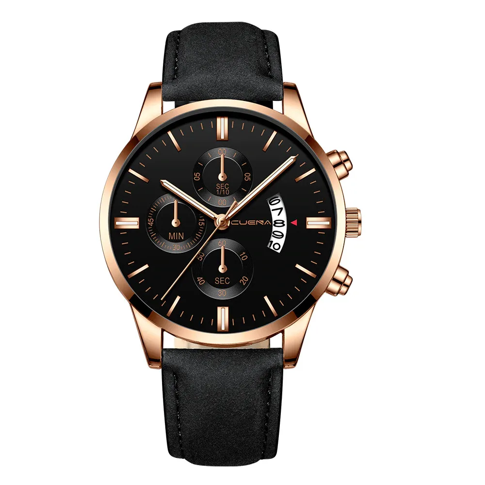 Leather Band Quartz Watch