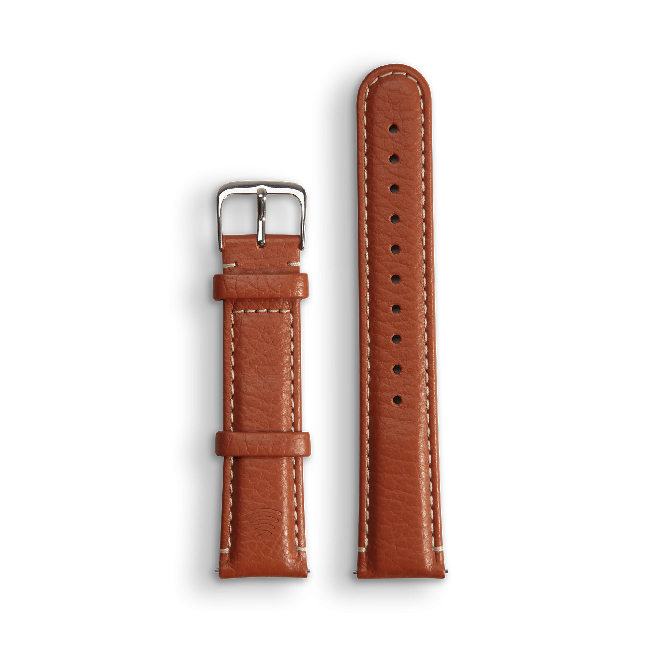 Leather watch strap