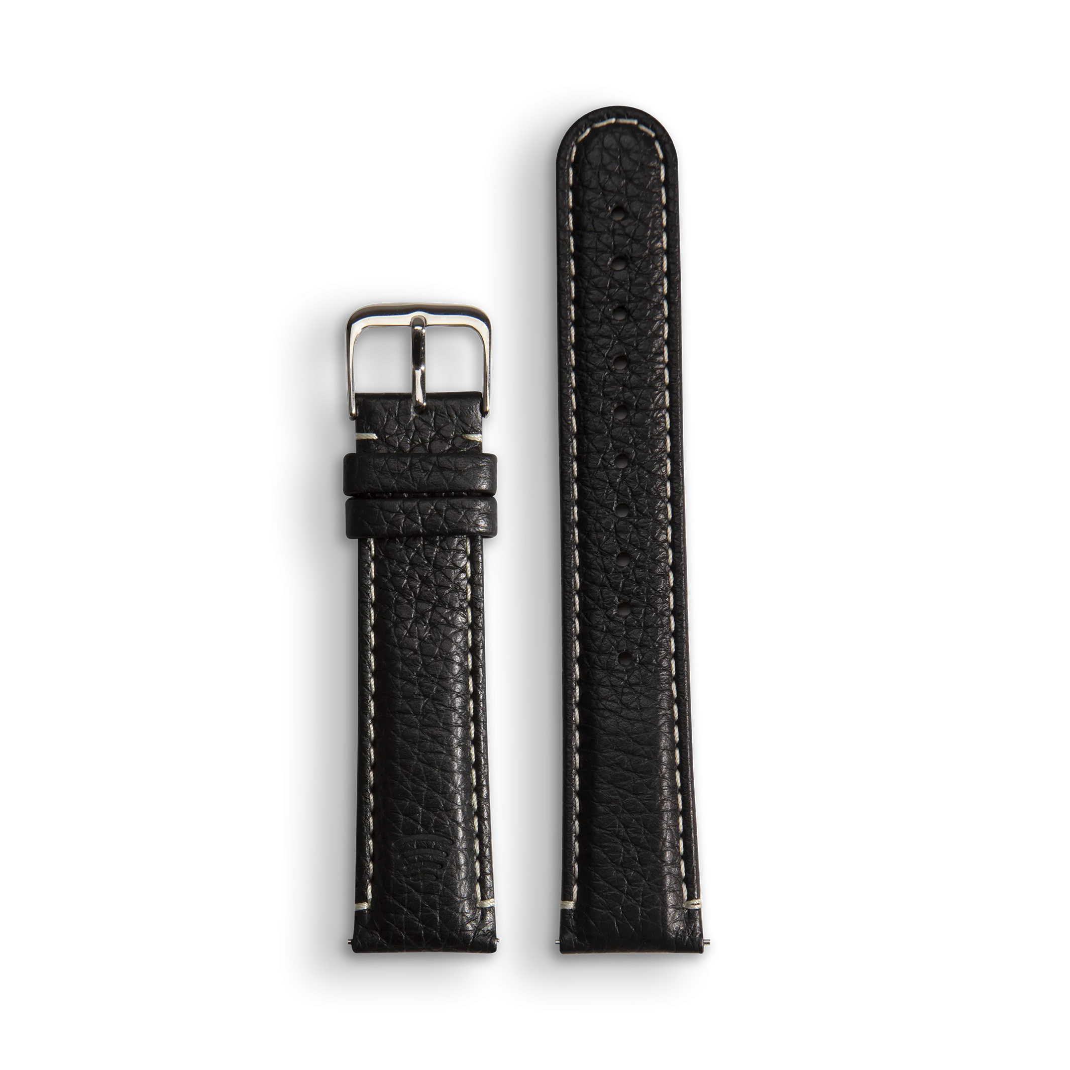 Leather watch strap