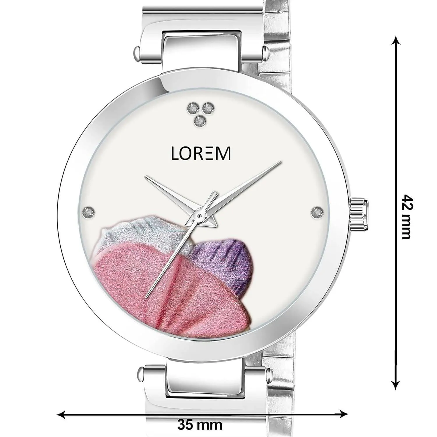 LOREM White Flower Designer Analog Watch For Women LR314