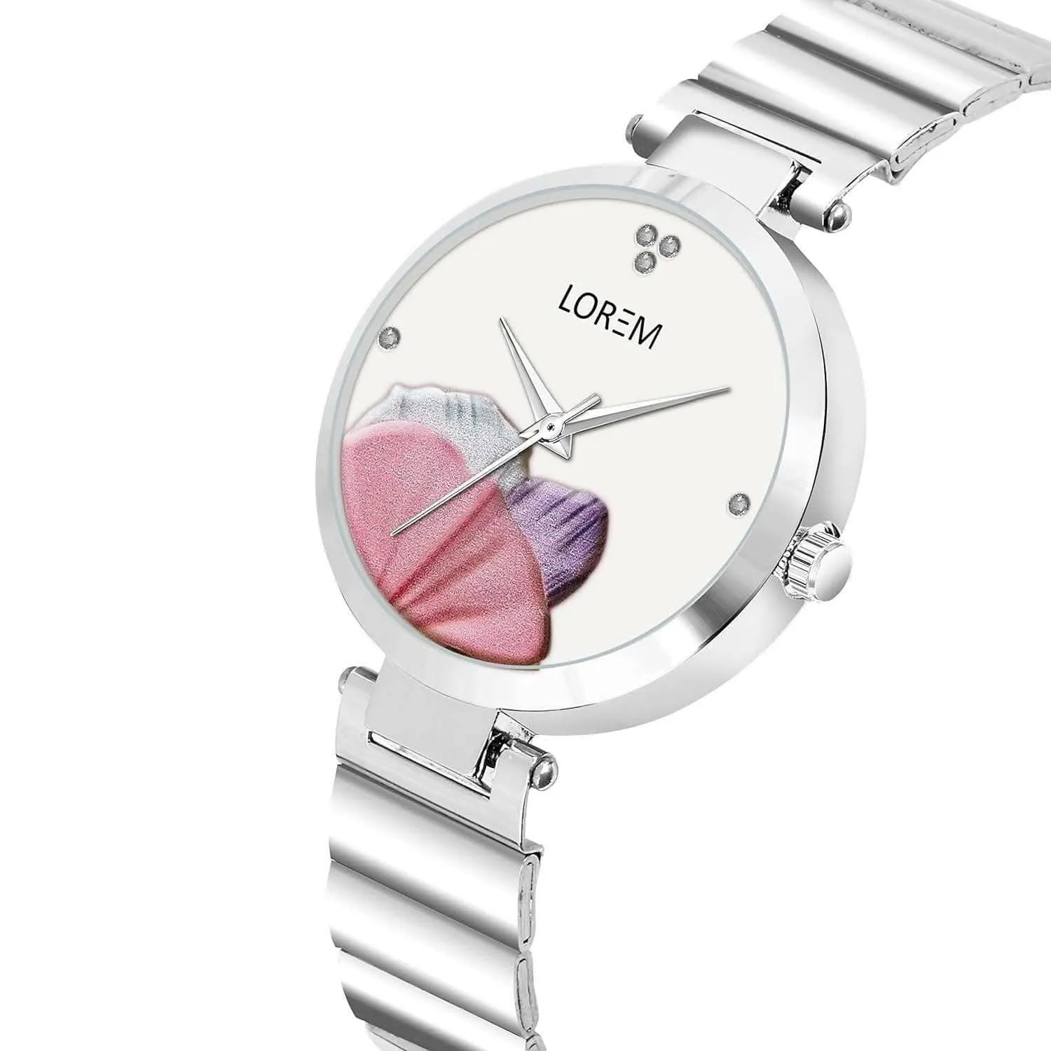 LOREM White Flower Designer Analog Watch For Women LR314