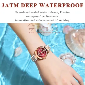 Luxury Watch For Woman High Quality Diamond Ladies Quartz Watch Waterproof Date Stainless Steel Women Watches