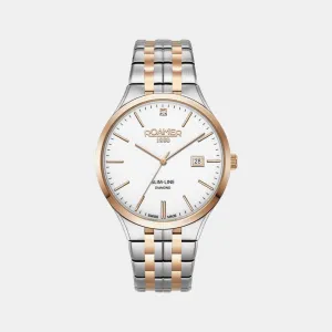 Men's White Analog Stainless Steel Watch 864833 49 25 50