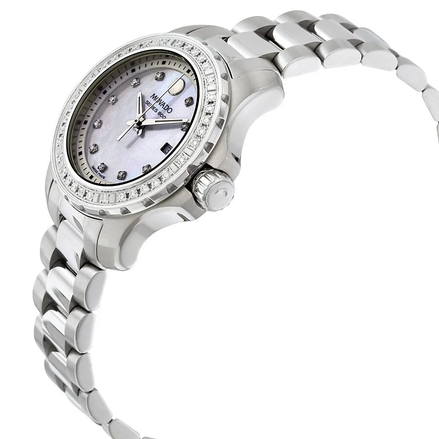 Movado Series 800 White Mother of Pearl Dial Ladies Watch 2600120