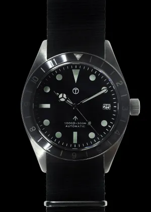 MWC Classic 1960s Pattern Dual Time Zone Automatic Divers Watch with Luminova and Sapphire Crystal