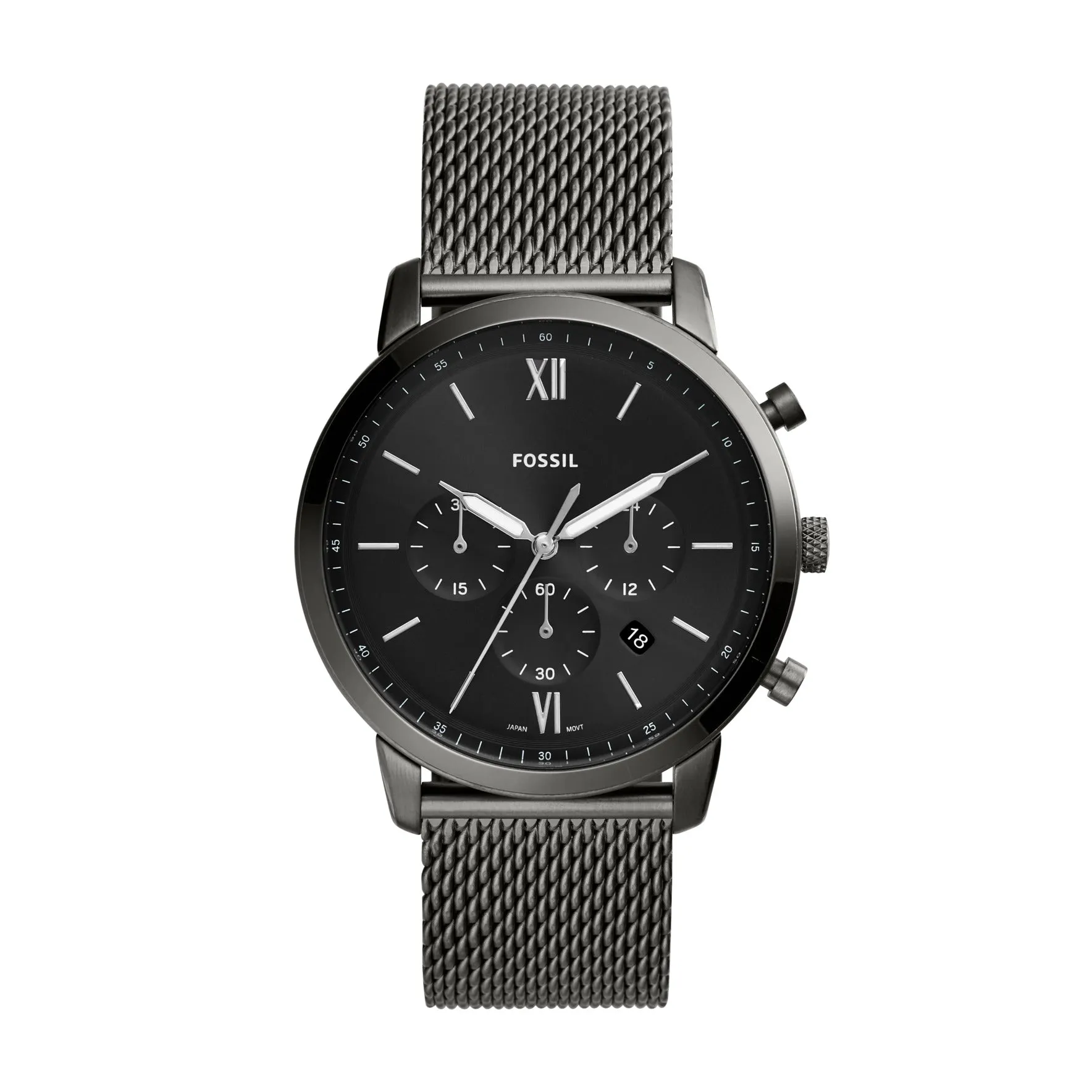 Neutra Chronograph Smoke Stainless Steel Mesh Watch