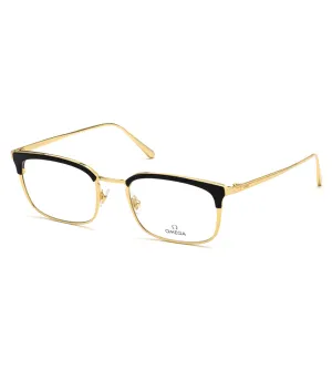 Omega Men's Black Square Optical Frame