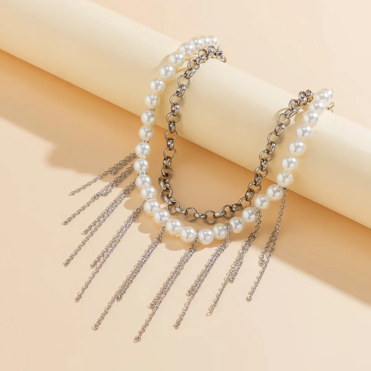 Pearl Tassel Retro Necklace