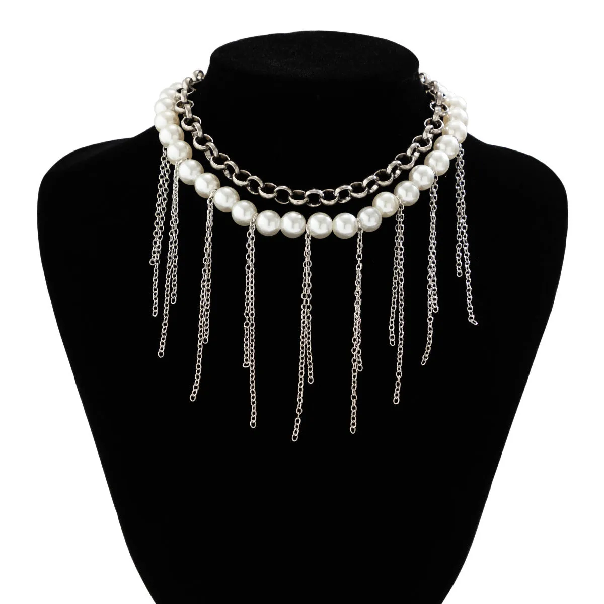 Pearl Tassel Retro Necklace