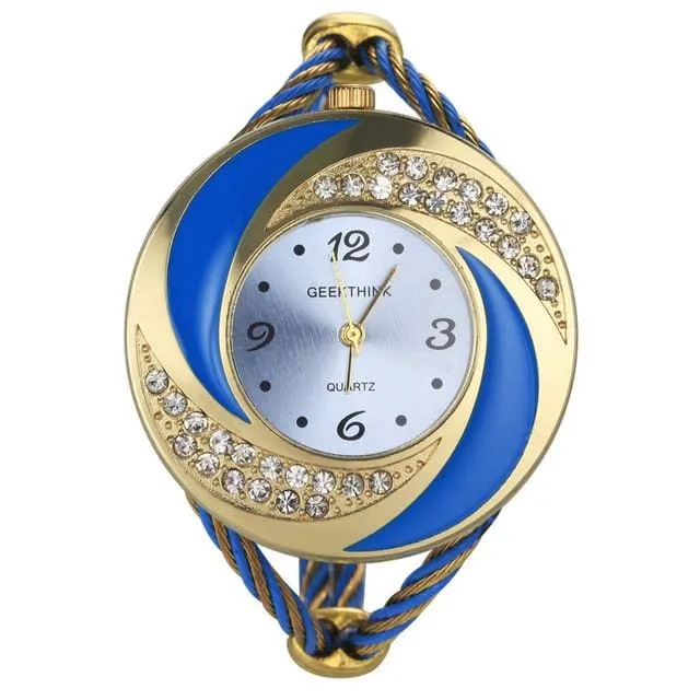 Rhinestone Diamond Whirlwind Design Women Watch