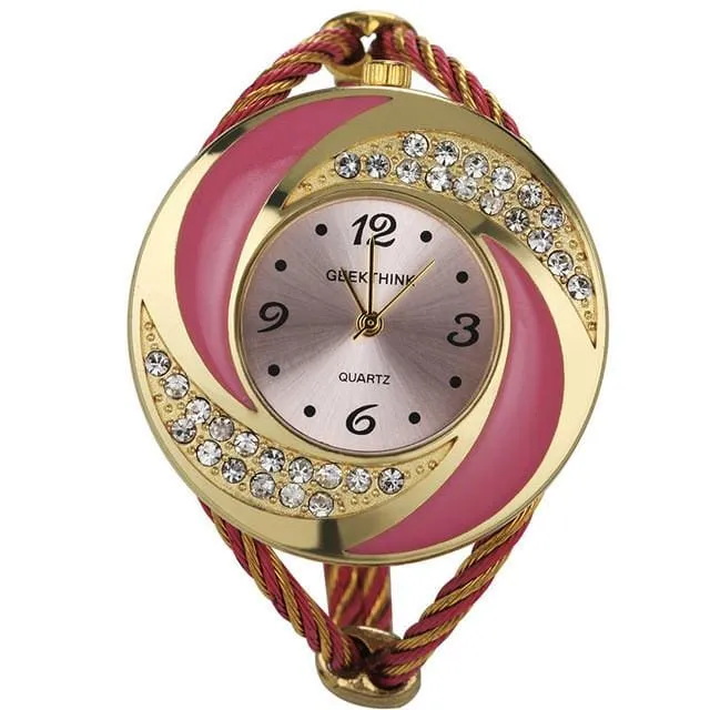 Rhinestone Diamond Whirlwind Design Women Watch