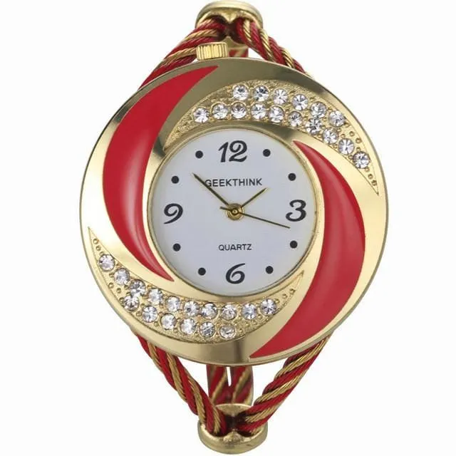 Rhinestone Diamond Whirlwind Design Women Watch