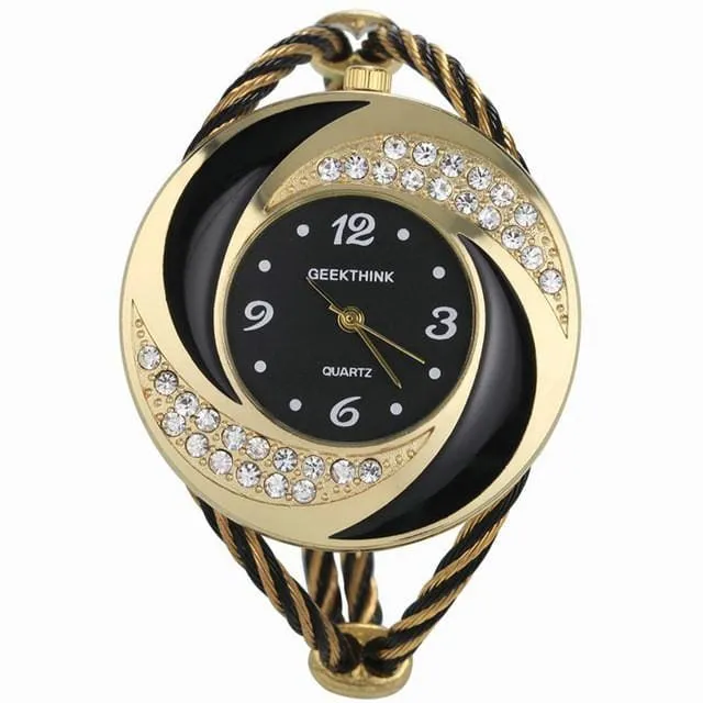 Rhinestone Diamond Whirlwind Design Women Watch