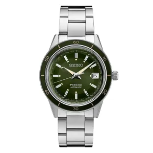 Seiko Presage Dark Green Dial Stainless Steel Case Automatic Watch - SRPG07