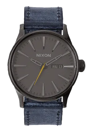 Sentry Leather - Gunmetal / Navy