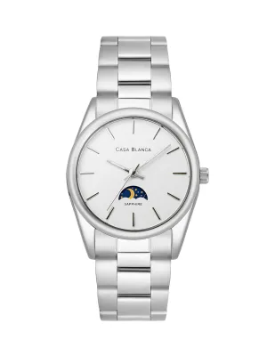 Solaire Moonphase Silver Watch