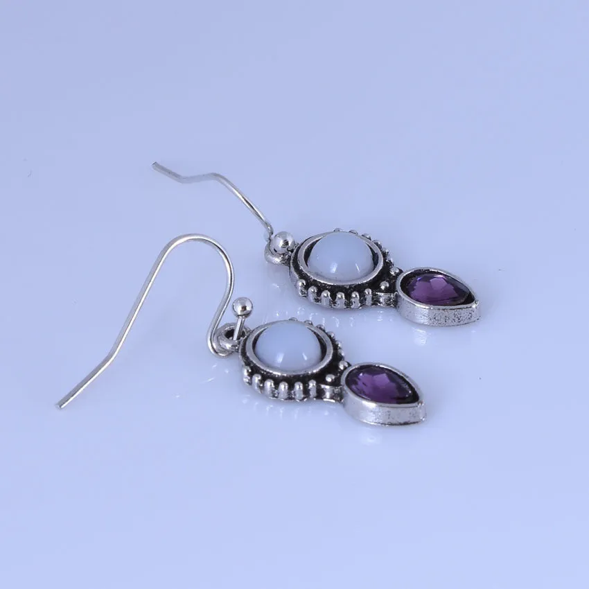 Thai Silver Moonstone Earrings