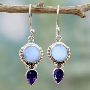 Thai Silver Moonstone Earrings