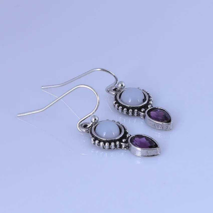 Thai Silver Moonstone Earrings