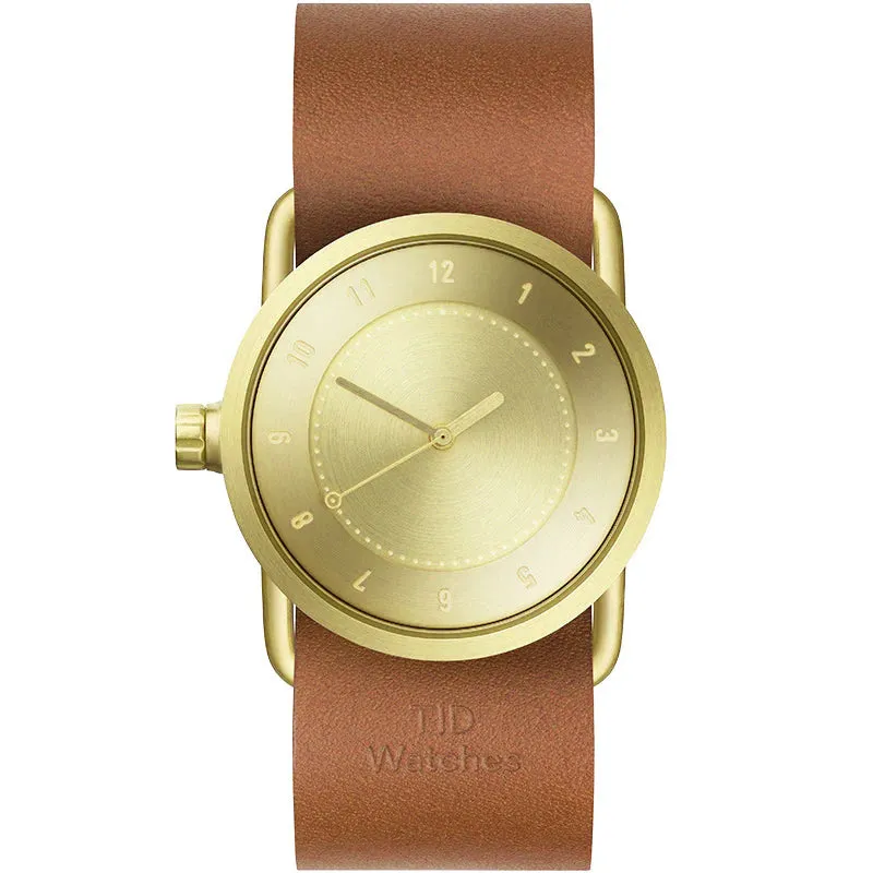 TID No.1 Gold Dial / Black Leather Strap / Gold Buckle