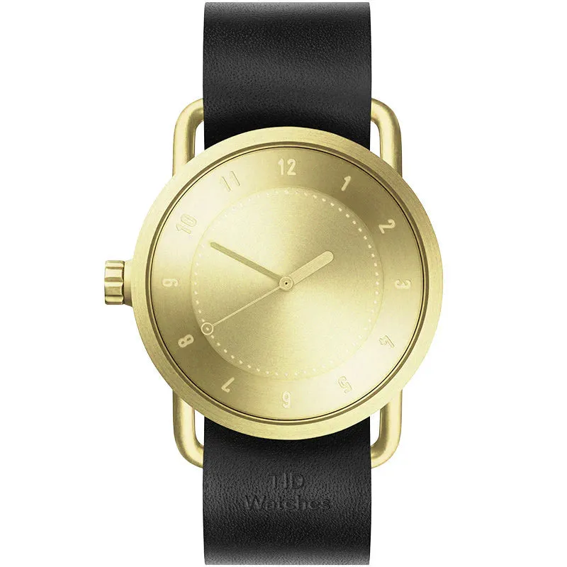 TID No.1 Gold Dial / Black Leather Strap / Gold Buckle