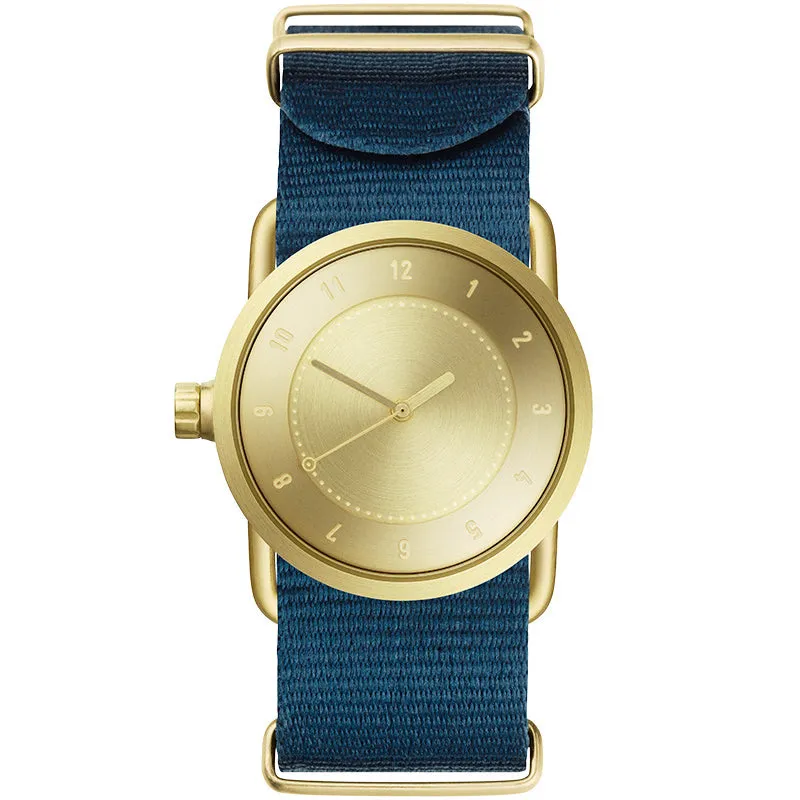 TID No.1 Gold Dial / Black Leather Strap / Gold Buckle