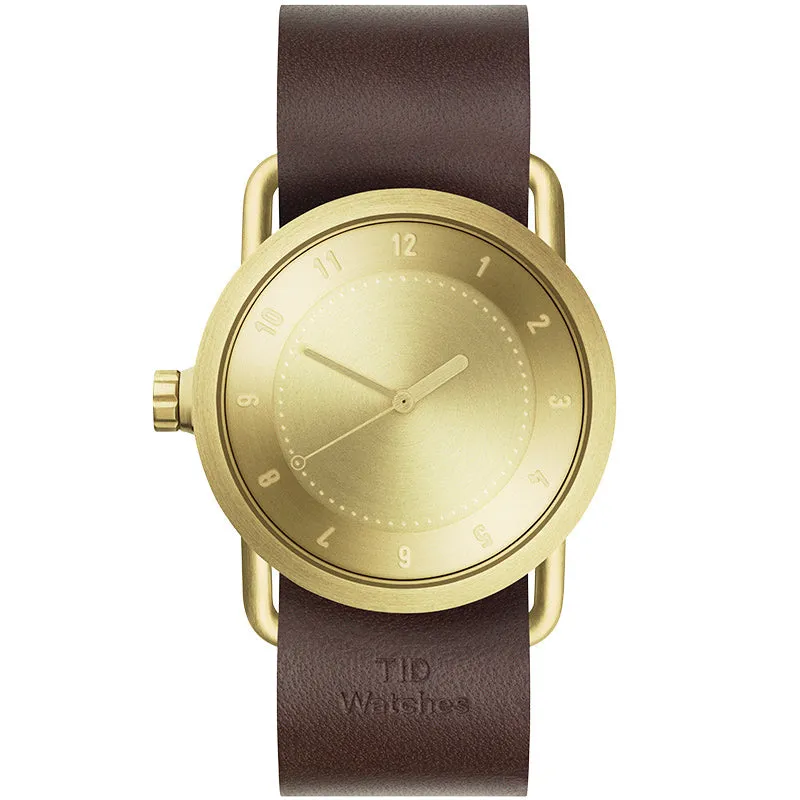 TID No.1 Gold Dial / Black Leather Strap / Gold Buckle