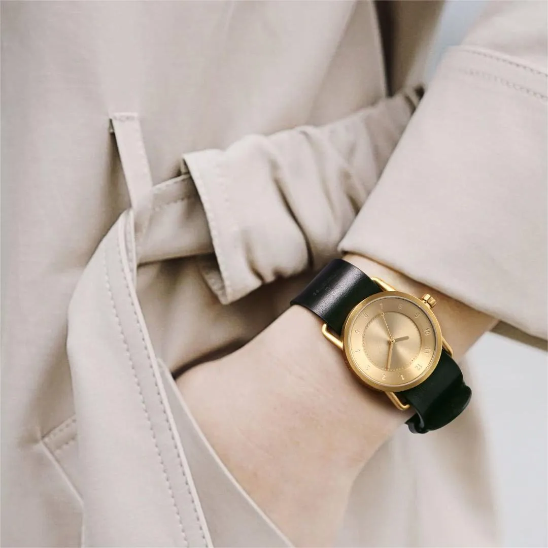 TID No.1 Gold Dial / Black Leather Strap / Gold Buckle