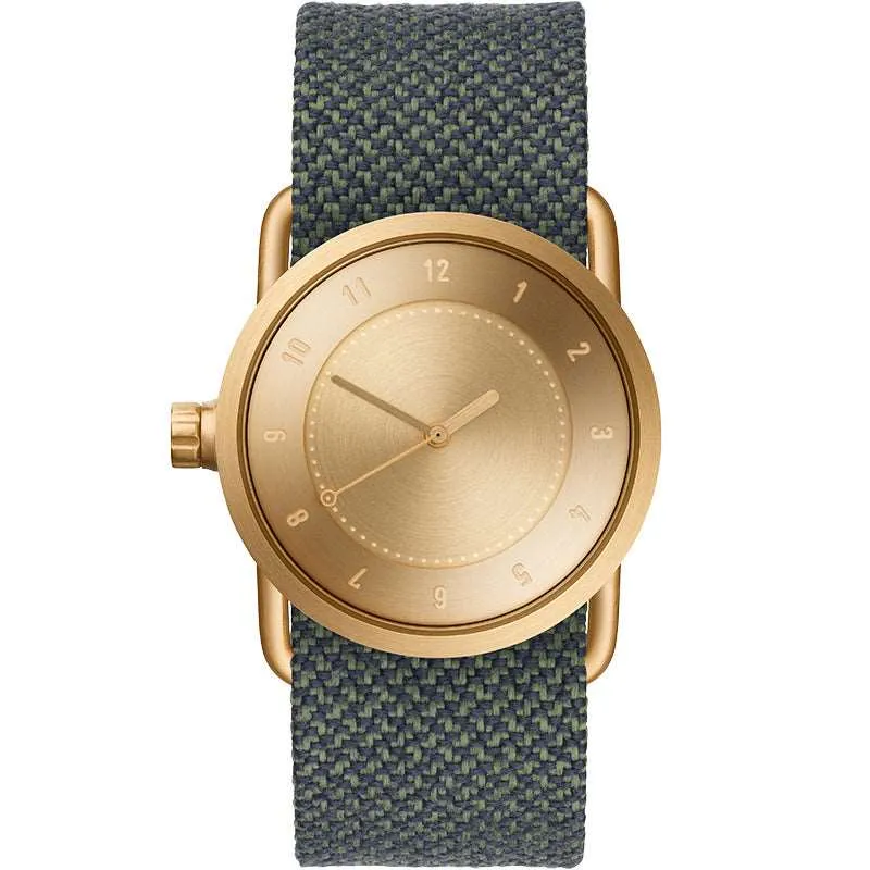 TID No.1 Gold Dial / Black Leather Strap / Gold Buckle