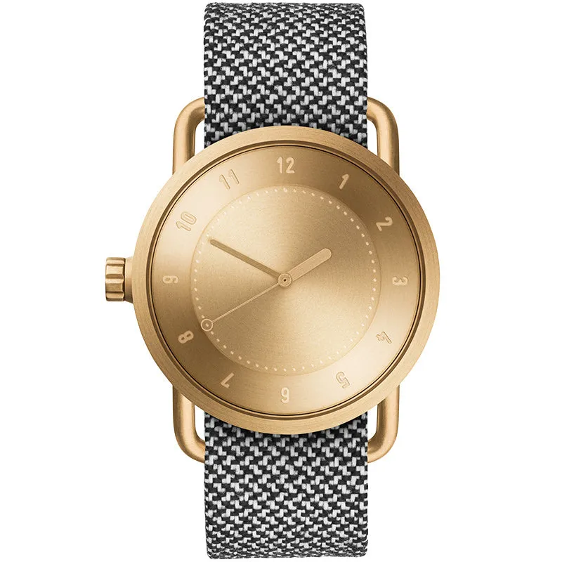 TID No.1 Gold Dial / Black Leather Strap / Gold Buckle