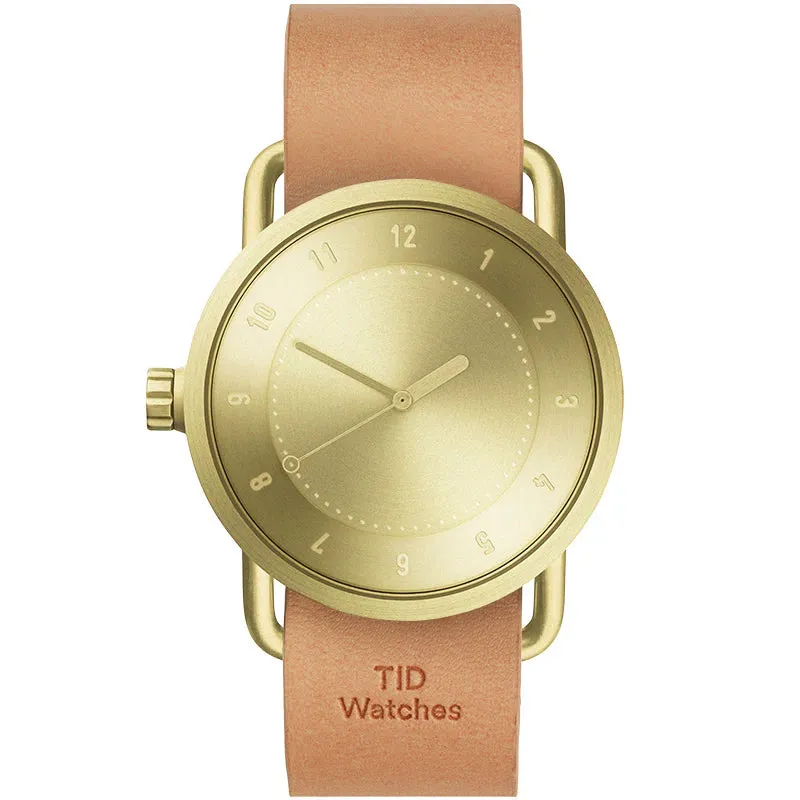 TID No.1 Gold Dial / Black Leather Strap / Gold Buckle