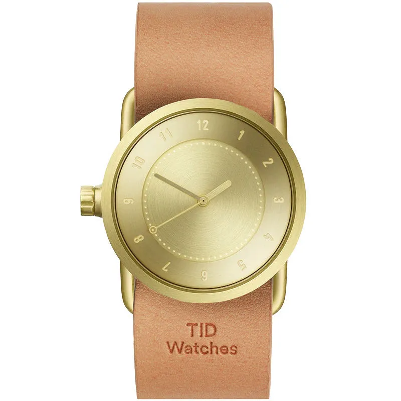 TID No.1 Gold Dial / Black Leather Strap / Gold Buckle