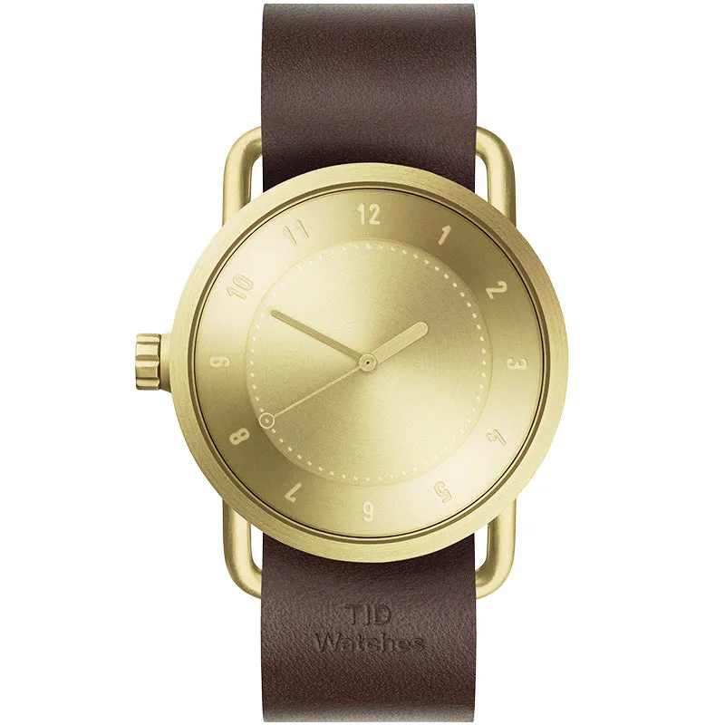 TID No.1 Gold Dial / Black Leather Strap / Gold Buckle