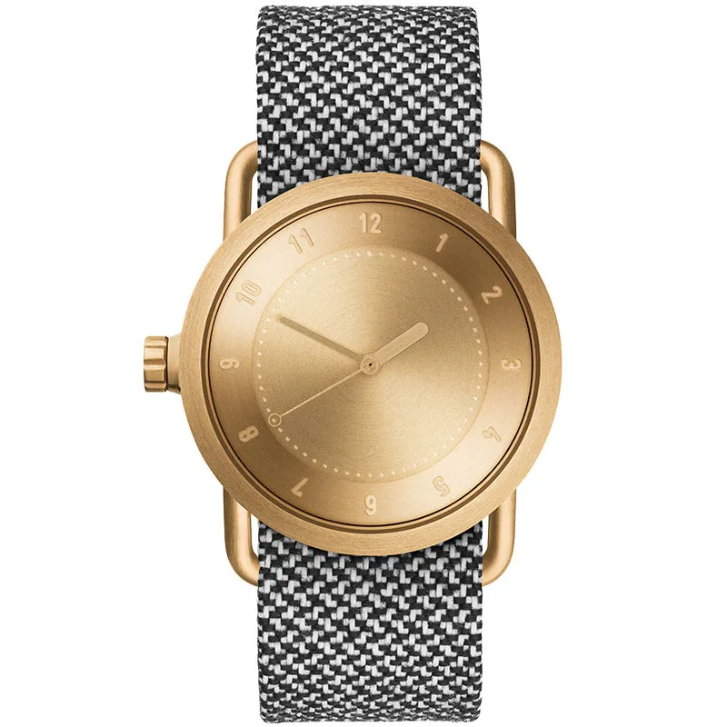 TID No.1 Gold Dial / Black Leather Strap / Gold Buckle