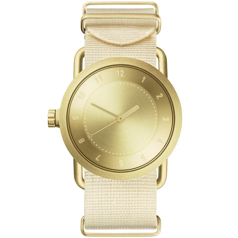 TID No.1 Gold Dial / Natural Leather Strap / Gold Buckle