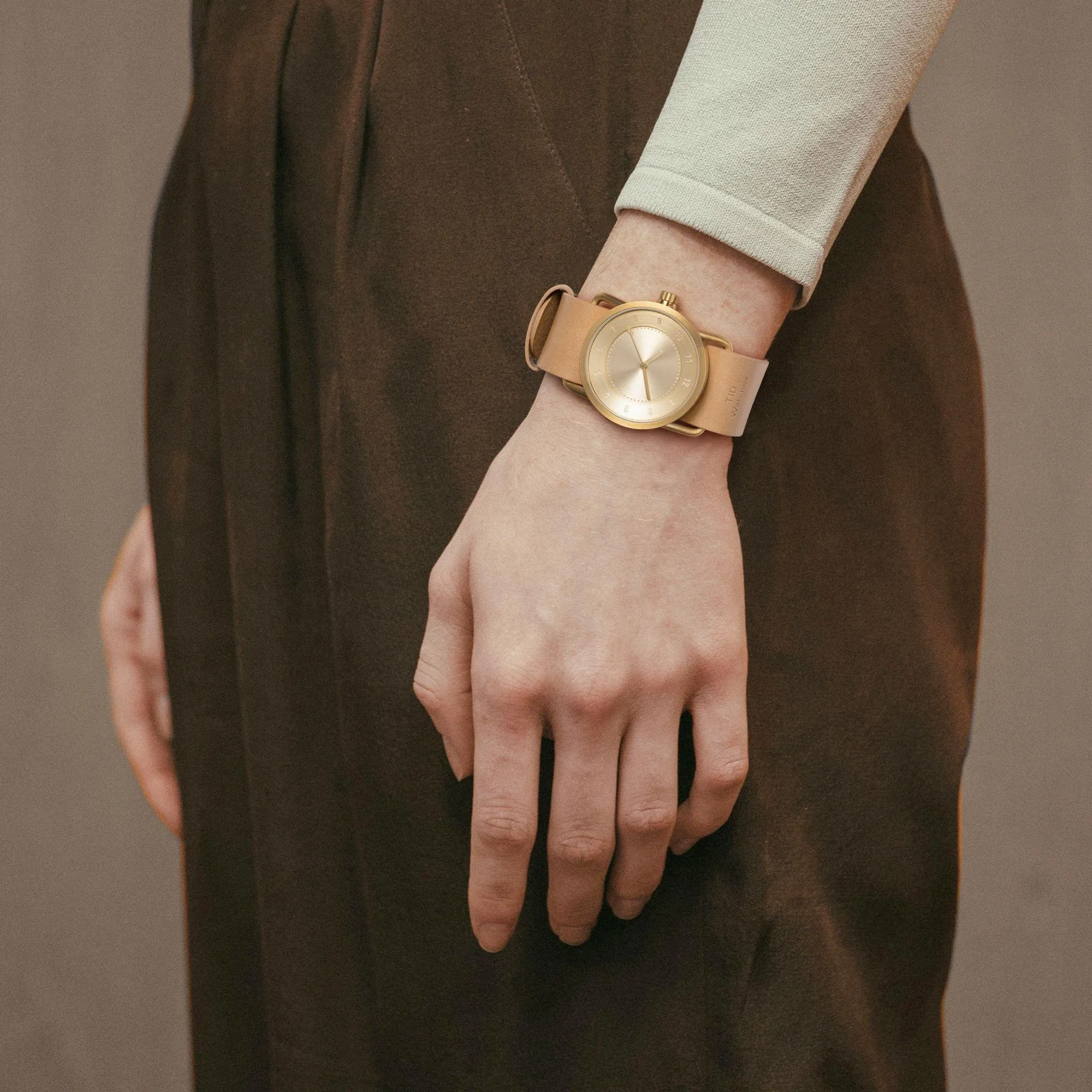 TID No.1 Gold Dial / Natural Leather Strap / Gold Buckle