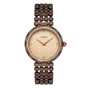 Timex Rose Gold Dial Women Analog Watch - TWEL13908