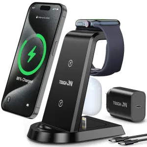 Tough On 3 in 1 Wireless Charger for iPhone Apple Watch Airpods